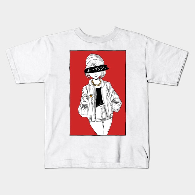 Boyish. Kids T-Shirt by PaintItBlak